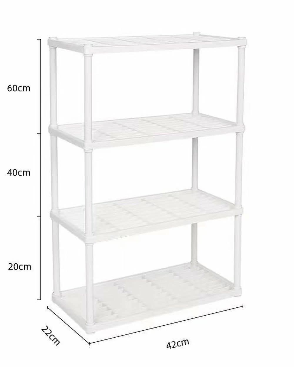 Plastična polica sa 4 nivoa