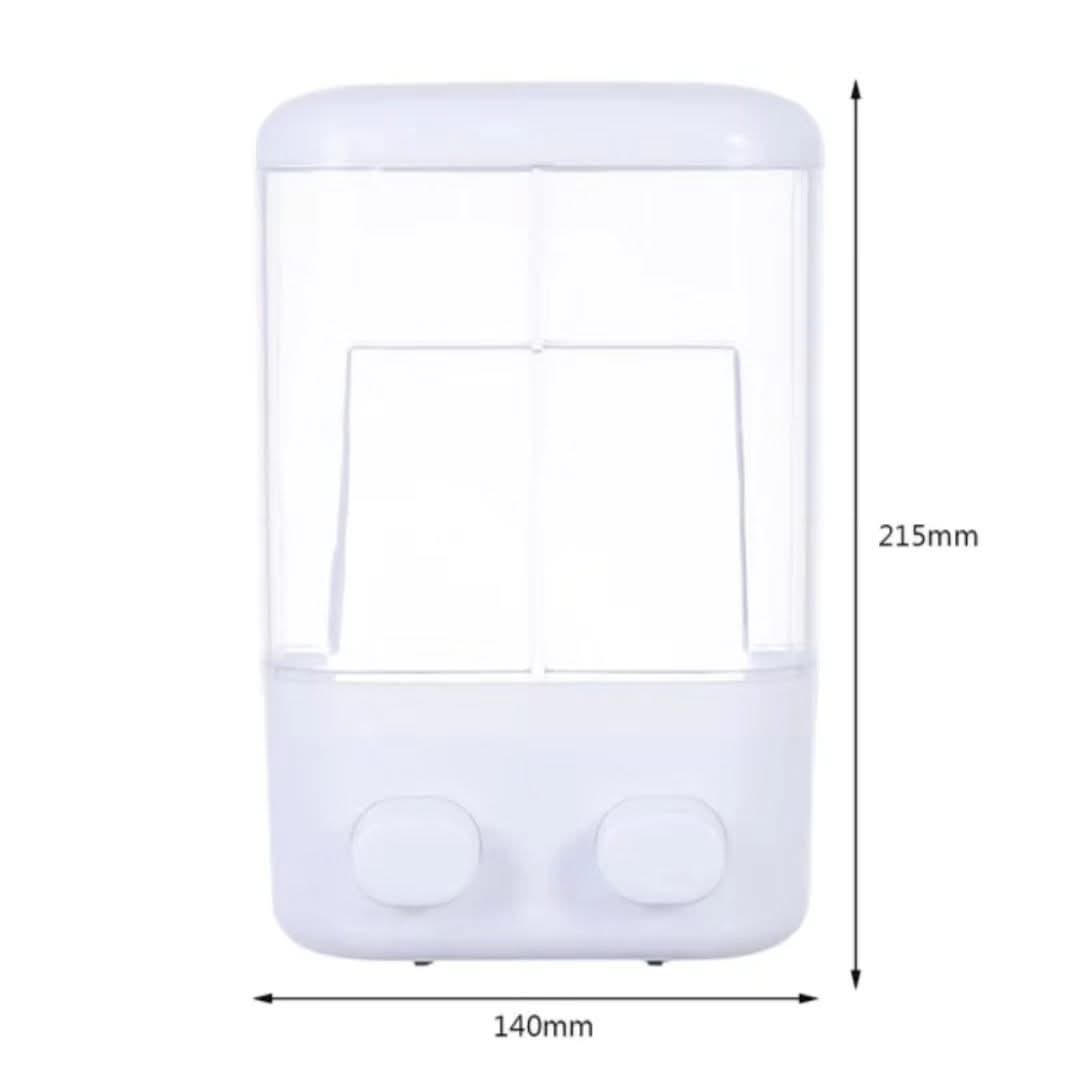 Samoljepljivi zidni dozer za sapun sa dvije komore