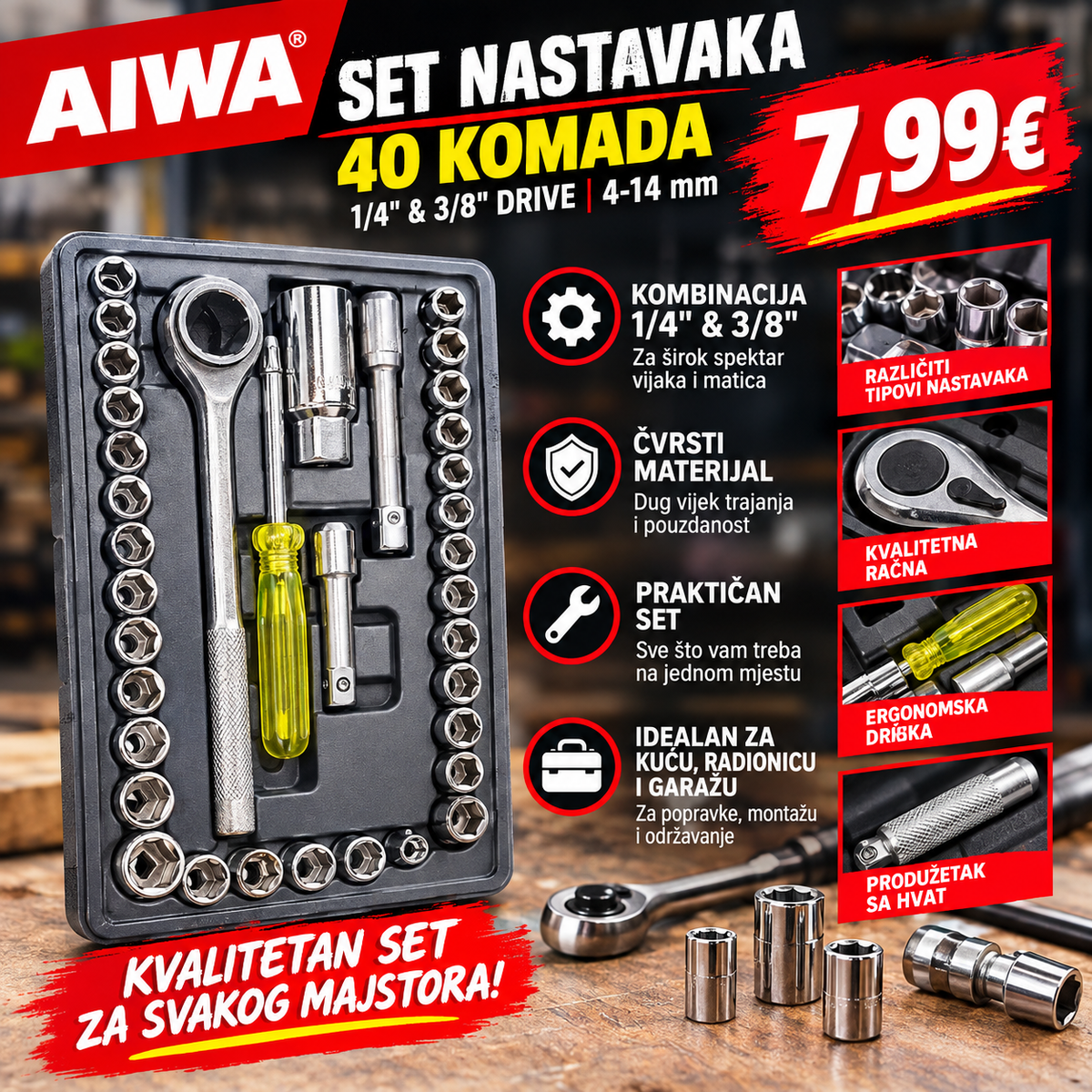 AIWA SET NASTAVAKA – 40 KOMADA