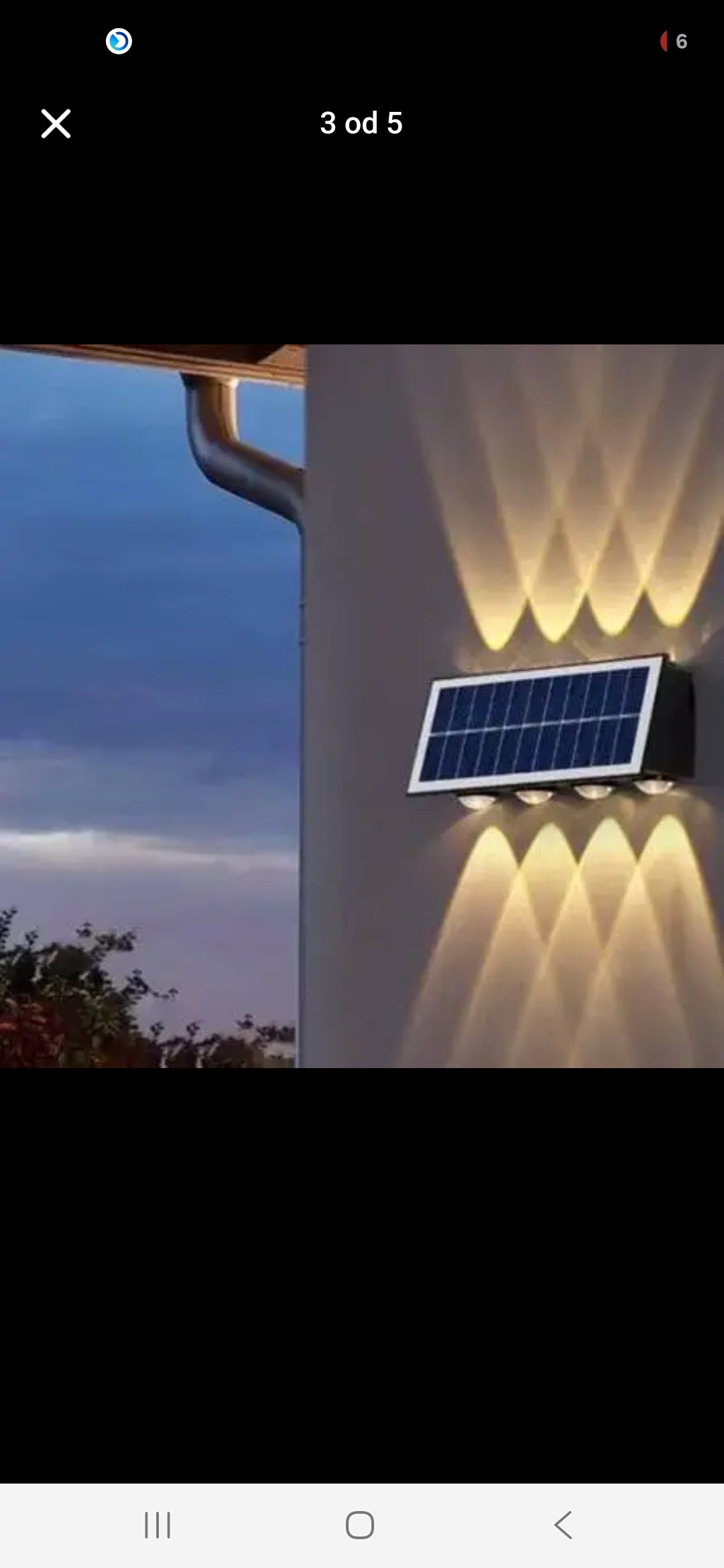 Solarna zidna lampa – LED osvjetljenje, automatsko uključivanje, IP65