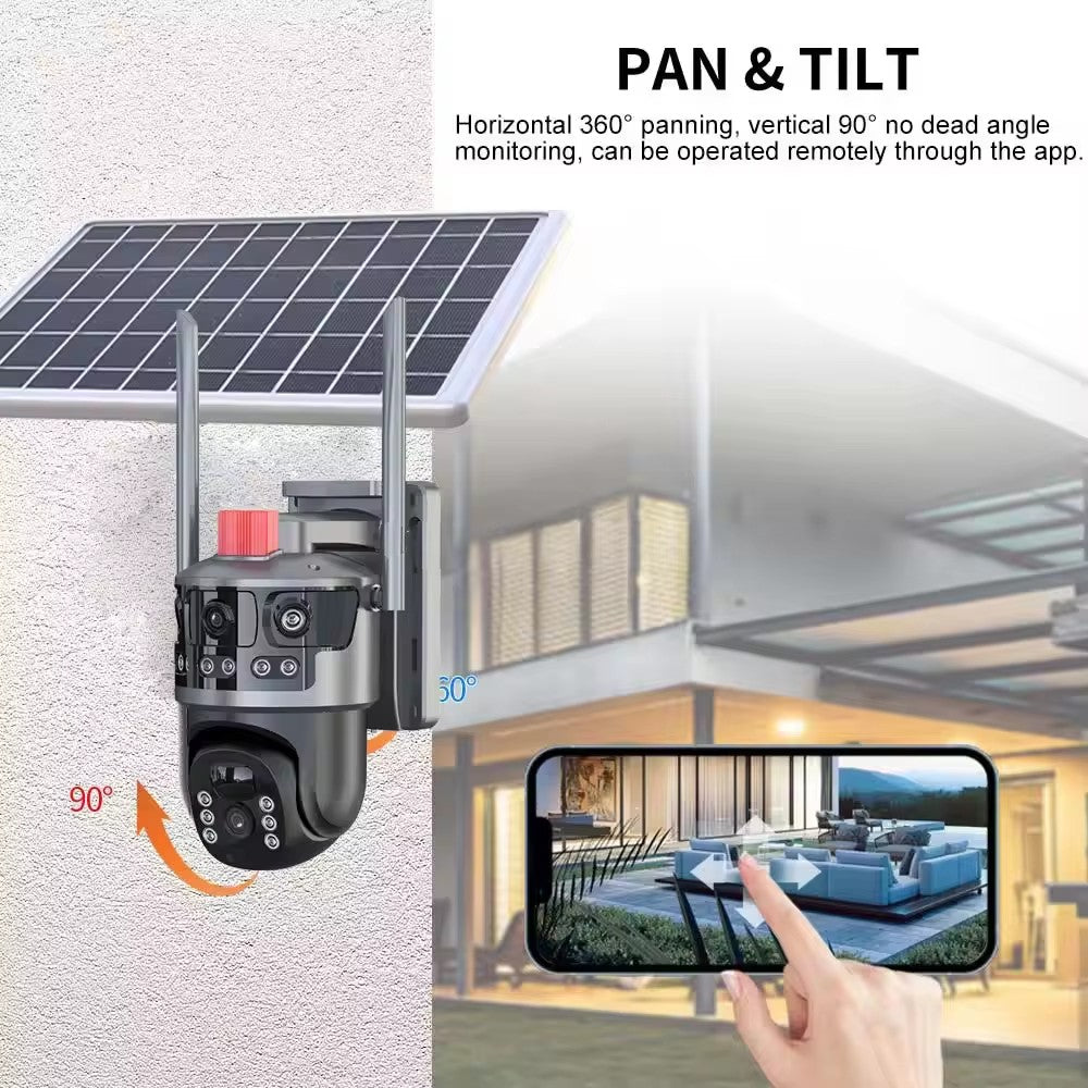 Solarna WiFi sigurnosna kamera sa 4 sočiva