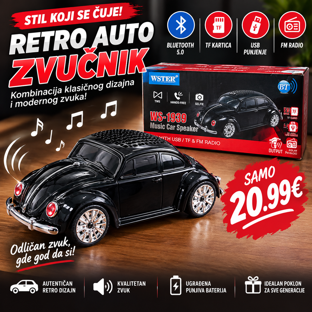 Retro zvucnik - buba