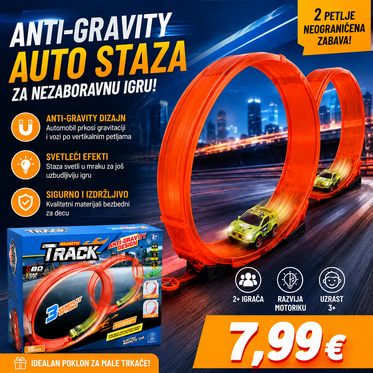MAGNETIC TRACK – Anti-Gravity auto staza za nezaboravnu igru