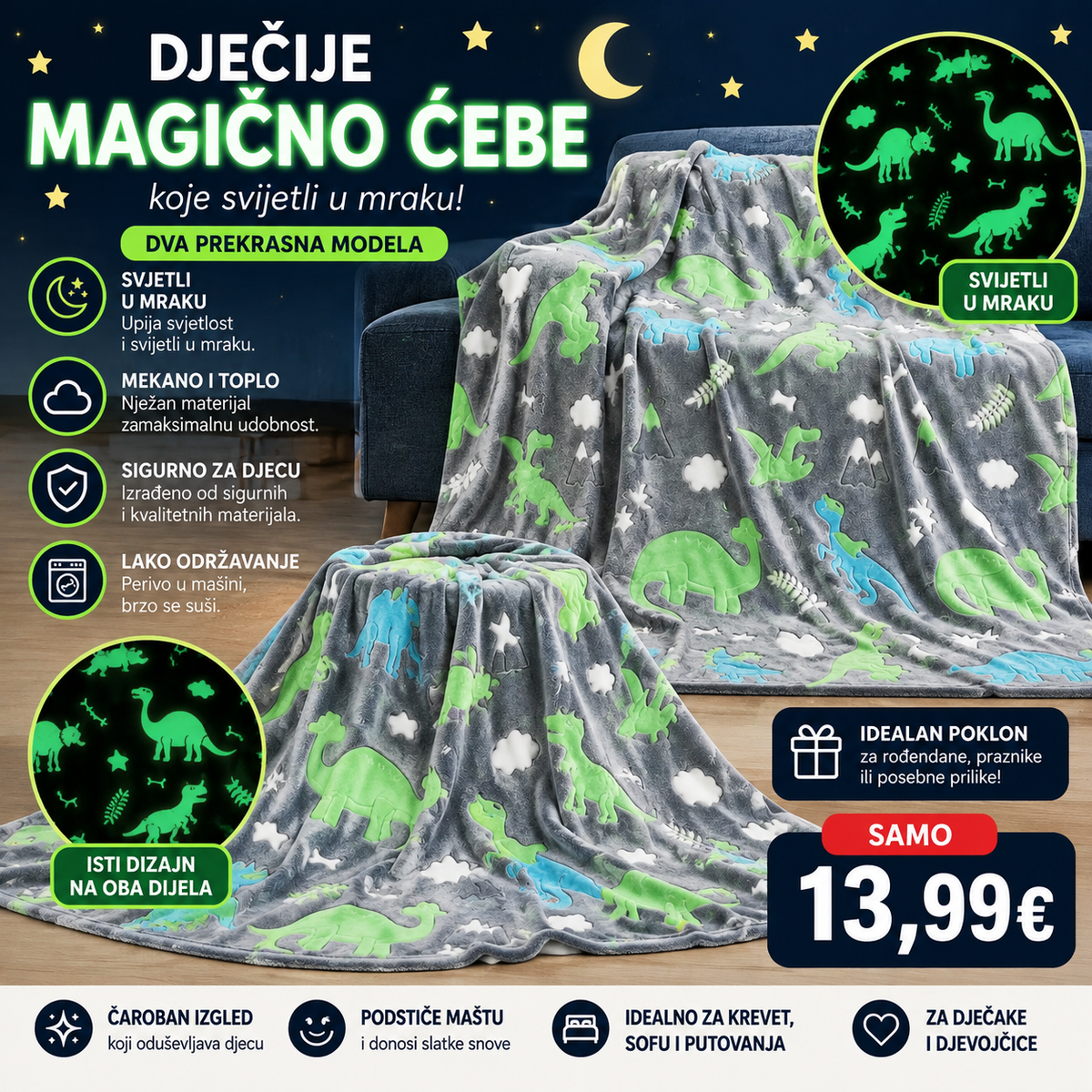 Djecije magicno cebe koje svijetli