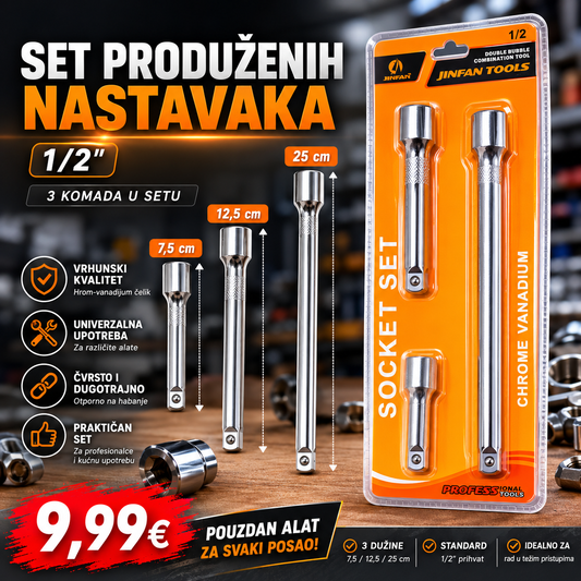 Set produženih nastavaka 1/2 (7,5cm, 12,5cm, 25cm)