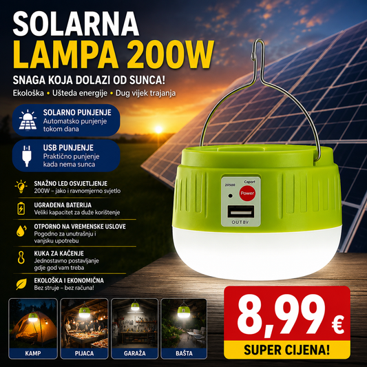 SOLARNA LAMPA 200W