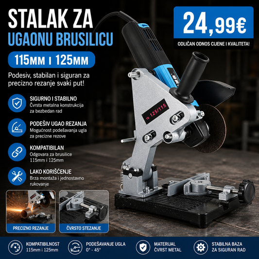 Stalak za ugaonu brusilicu 115mm i 125mm
