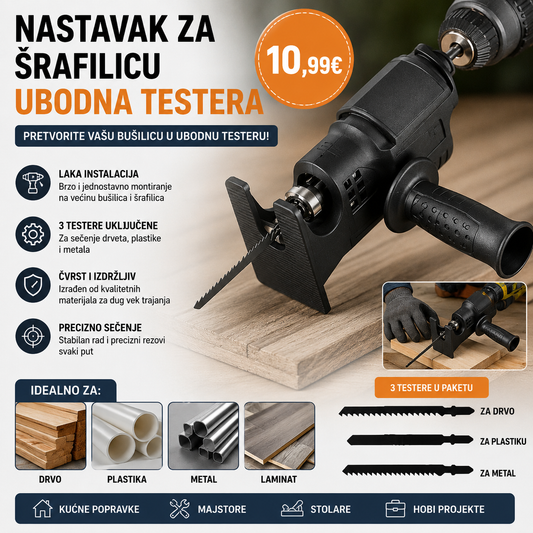 Nastavak za šrafilicu ubodna testera