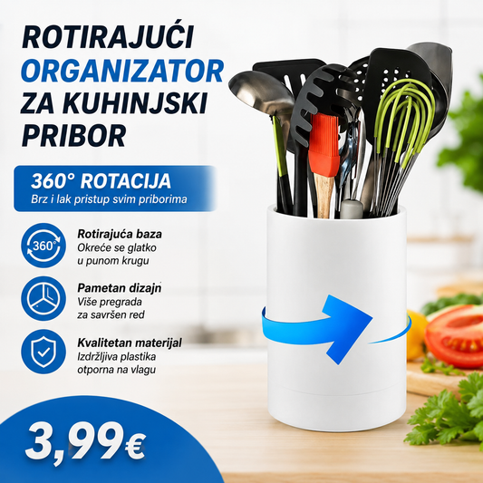 Rotirajući organizator za kuhinjski pribor