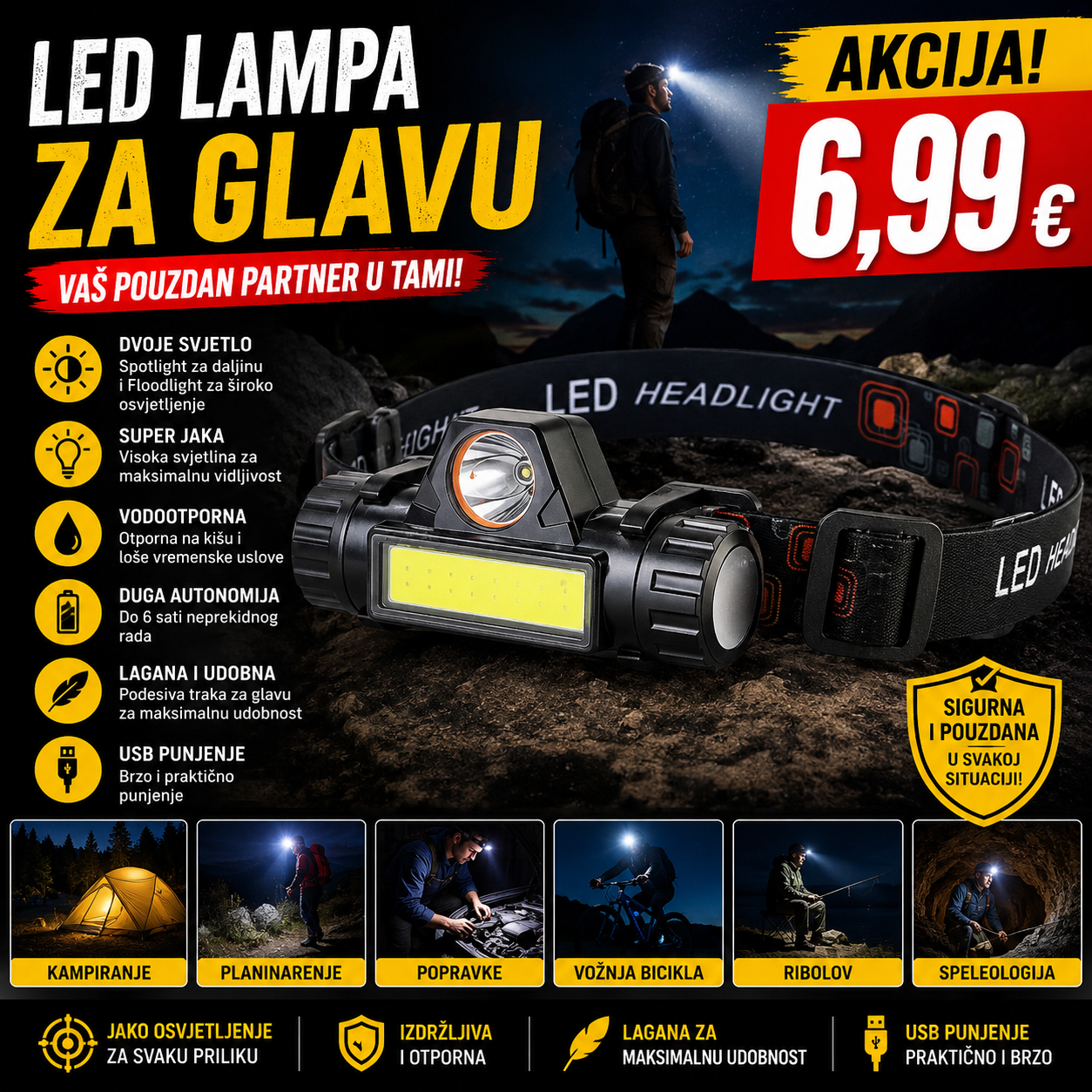 Led lampa za glavu