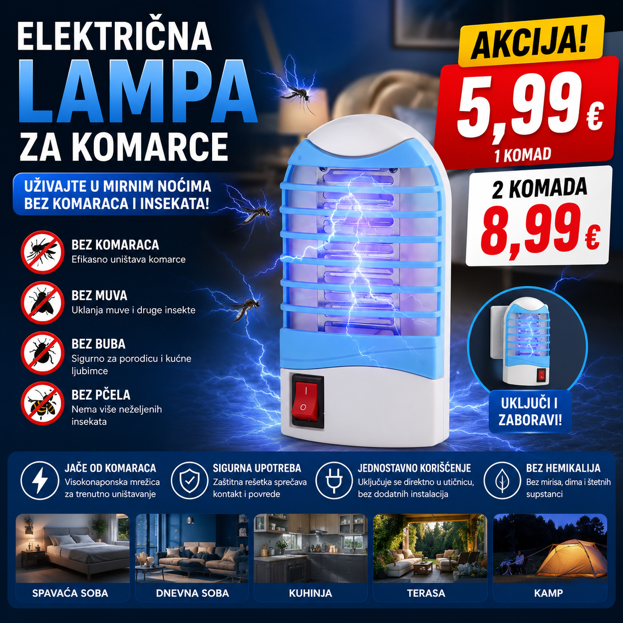 Električna lampa za komarce