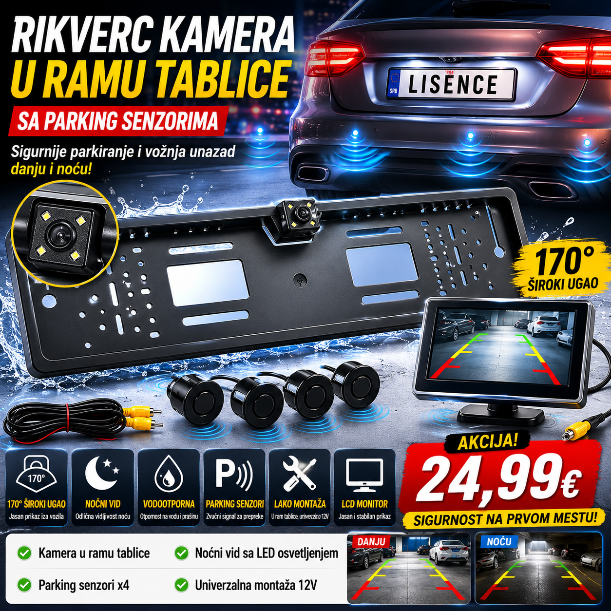 Rikverc kamera u ramu tablice