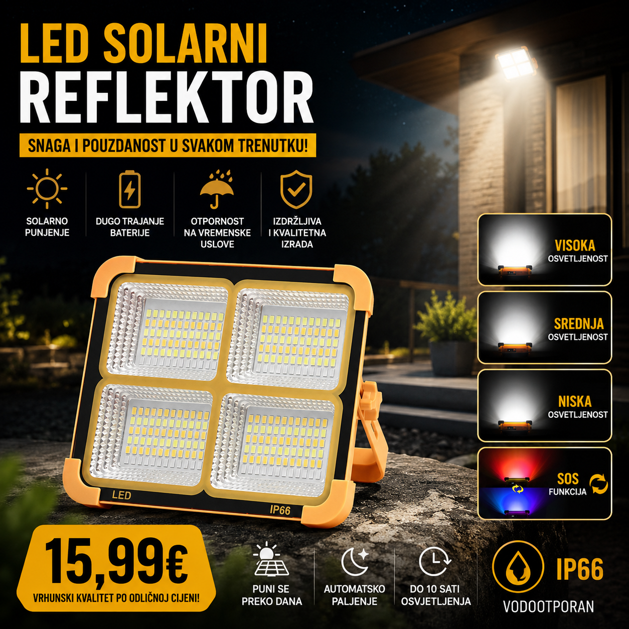 LED SOLARNI REFLEKTOR
