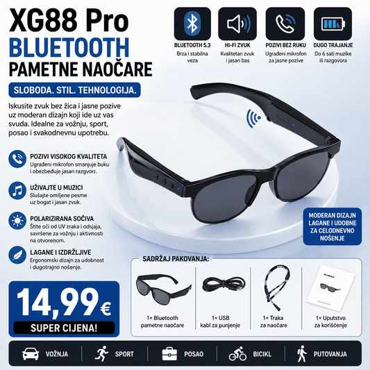 XG88 Pro Bluetooth pametne naočare