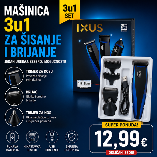 Masinica 3u1 za sisanje i brijanje