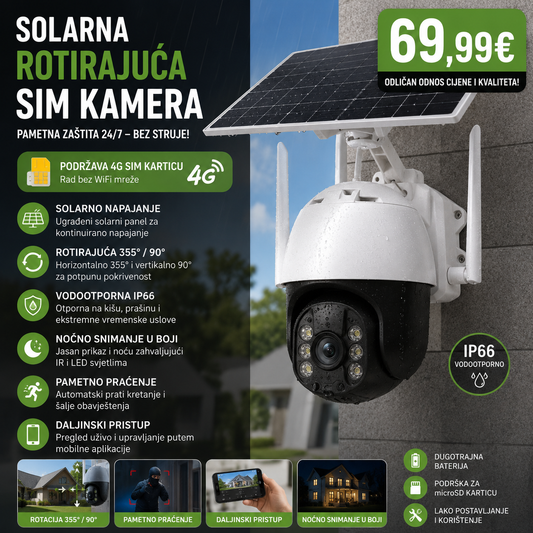 Solarna rotirajuca SIM kamera