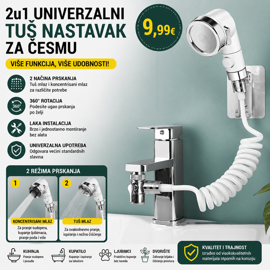 2u1 univerzalni tus nastavak za cesmu