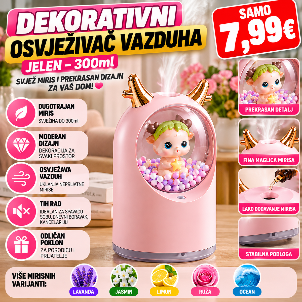 Dekorativni osvježivač vazduha jelen 300ml