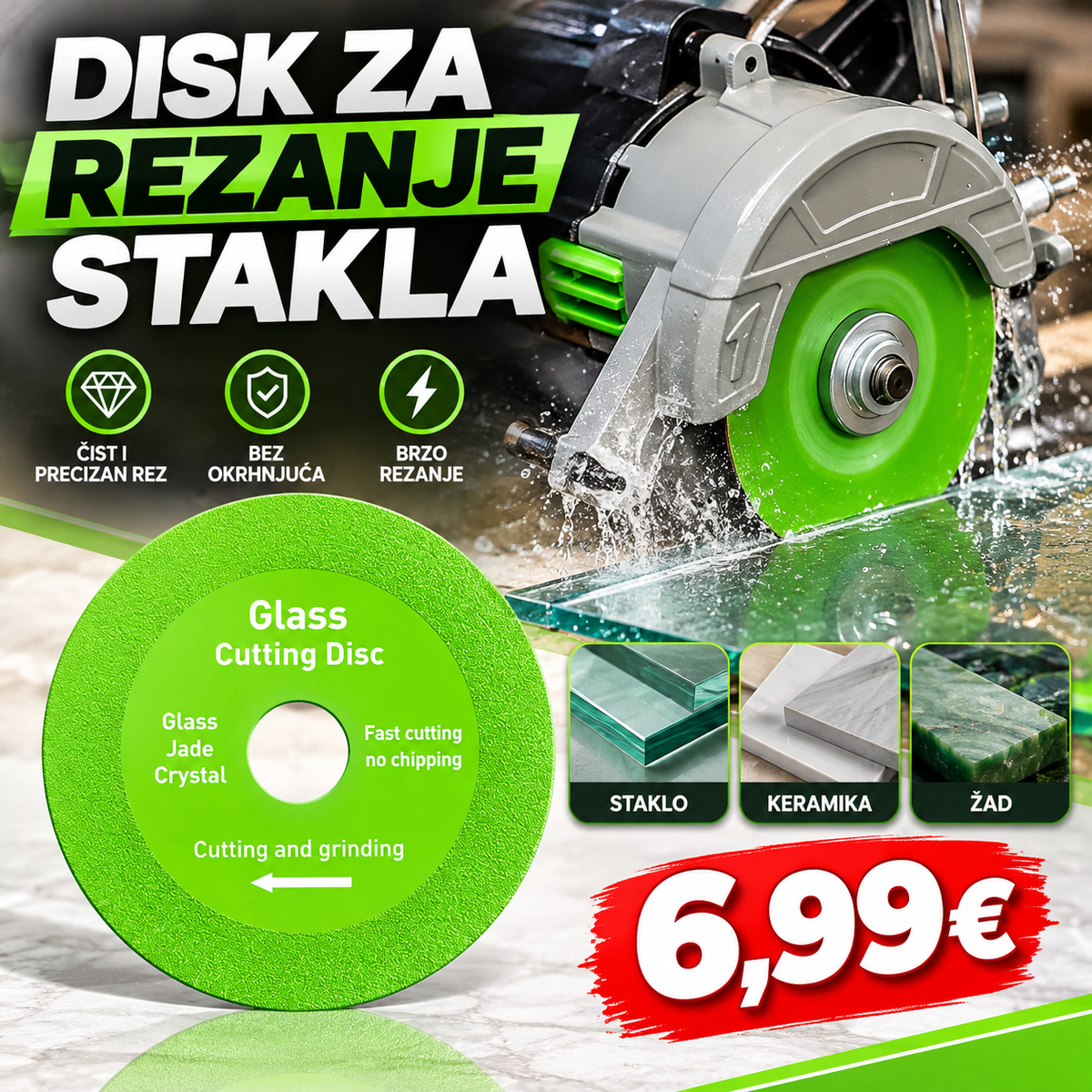 Disk za rezanje stakla