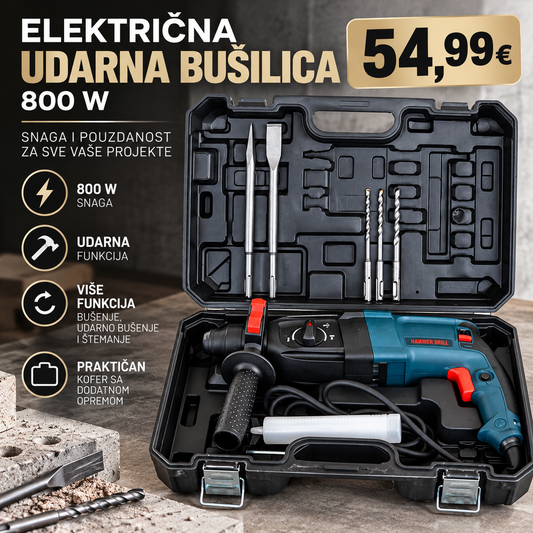 Električna udarna bušilica ( hilti) 800 W (26mm-28mm)