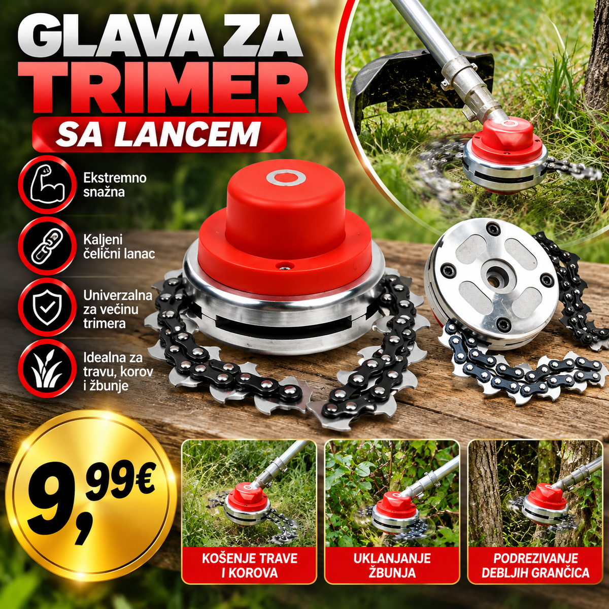 Glava za trimer sa lancem