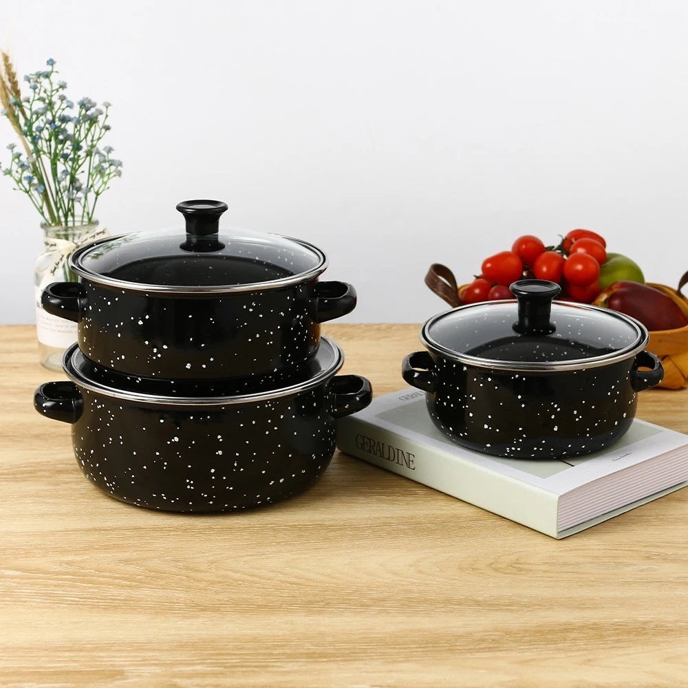Set emajliranih šerpi (3 kom – 16/18/20 cm)