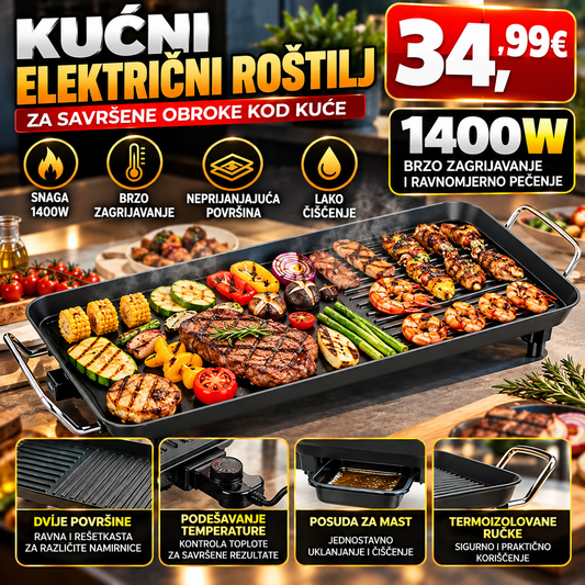 Kucni elektricni rostilj 1400w