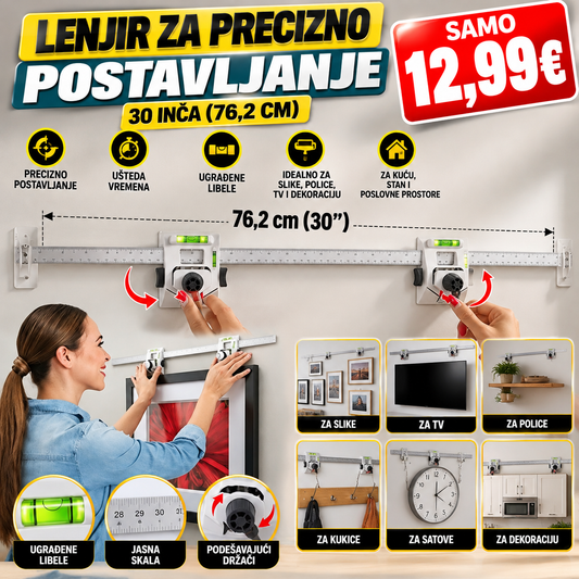 Lenjir za precizno postavljanje 30inc (76,2cm)
