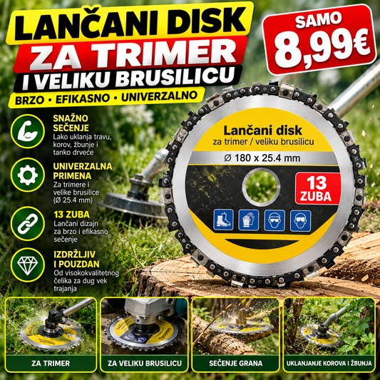 Lančani disk za trimer / veliku brusilicu – 180 mm (13 zuba)