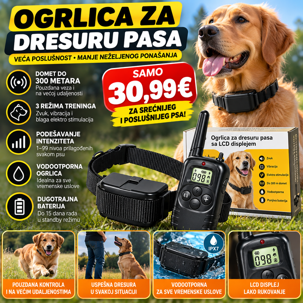 Ogrlica za dresuru pasa