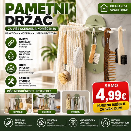 Rotirajući zidni držač za peškire i pribor