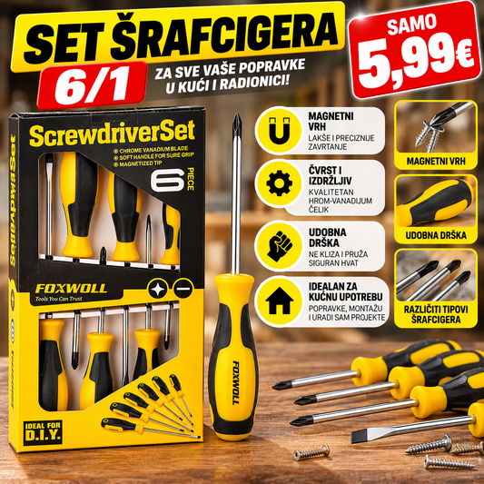 Set šrafcigera 6/1