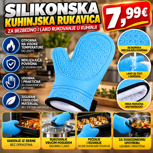 Silikonska kuhinjska rukavica