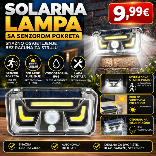 Solarna lampa sa senzorom pokreta