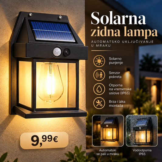 Solarna zidna lampa