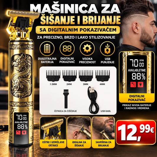 Masinica za sisanje i brijanje sa digitalnim pokazivacem