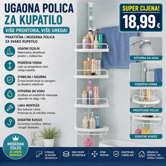 Ugaona Polica za Kupatilo