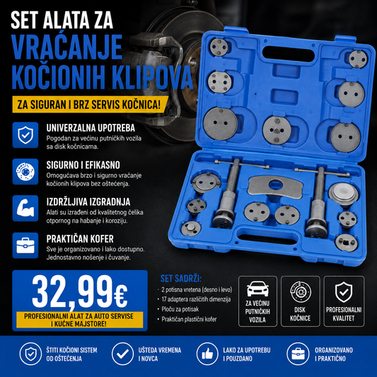 Set alata za vraćanje kočionih klipova