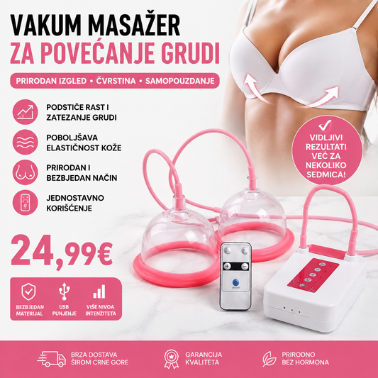 VAKUM MASAŽER ZA POVEĆAVANJE GRUDI