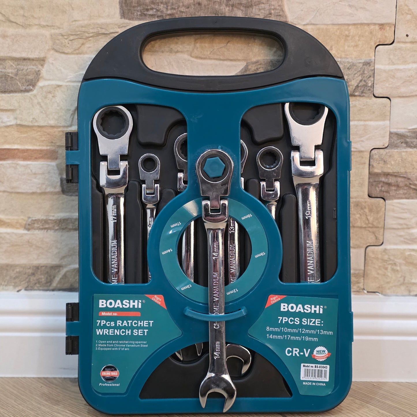 Set okastih ključeva sa zglobom (račna) – 7 komada, CR-V čelik