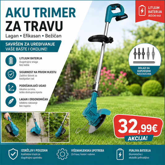 AKU TRIMER ZA TRAVU – SLOBODA KRETANJA BEZ KABLOVA