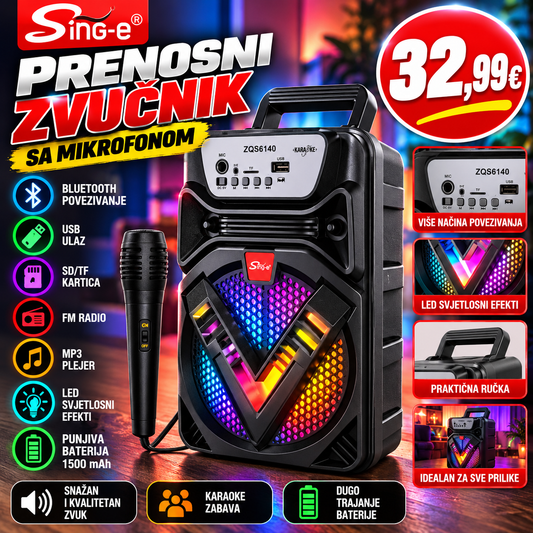 Prenosni Bluetooth zvučnik sa mikrofonom