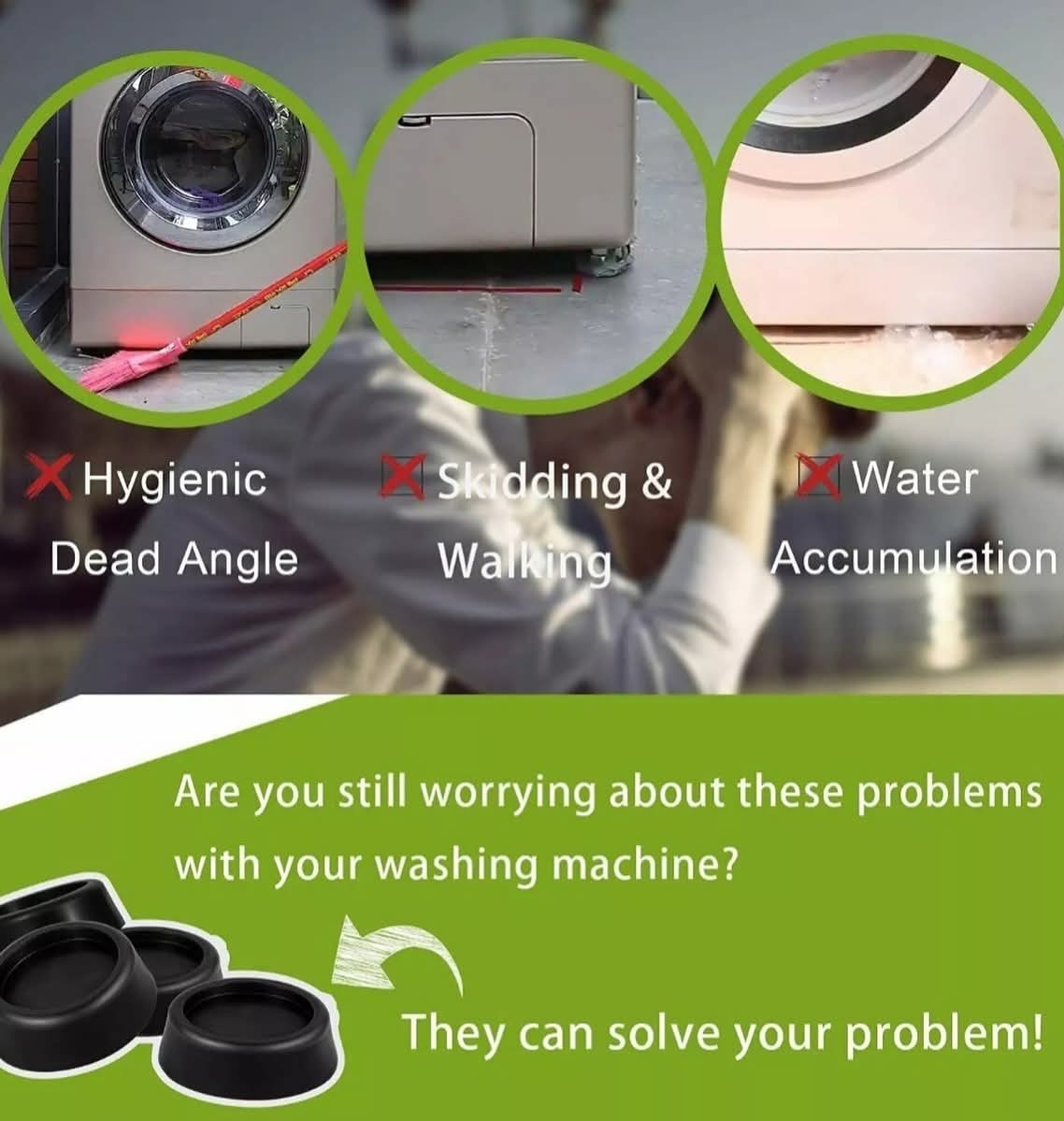 Univerzalni podmetači za veš mašinu i namještaj - 4 komada