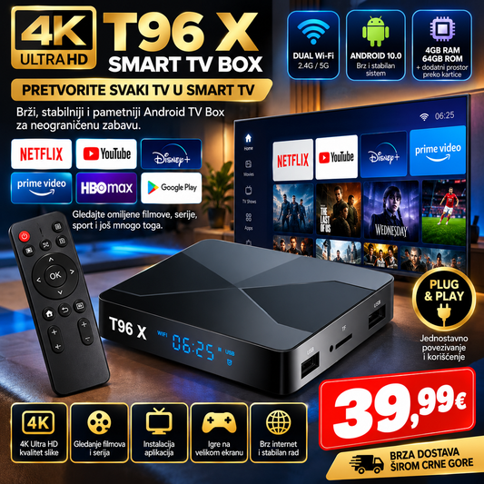 Smart TV Box 4GB/64GB – pretvorite svaki TV u Smart TV