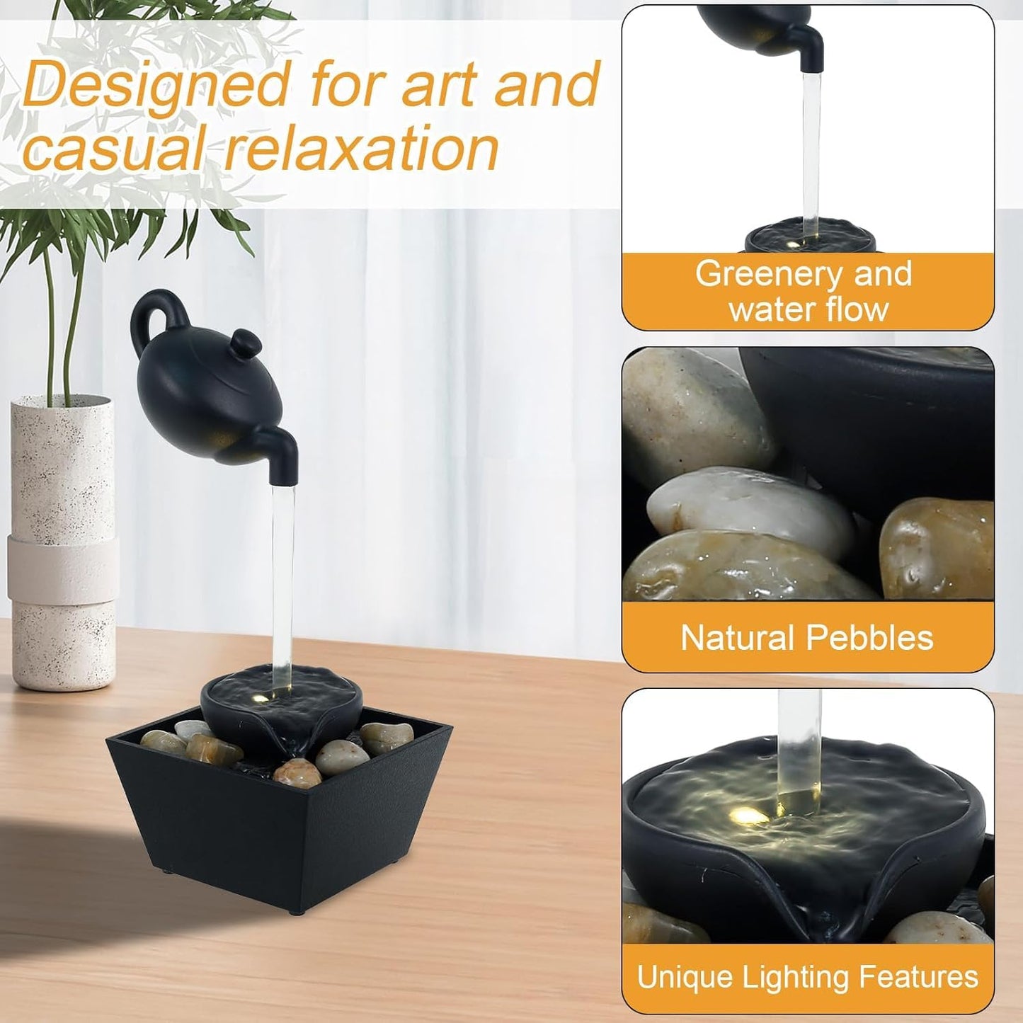 LED Fontana sa kamenjem – opuštajuća dekoracija za vaš prostor