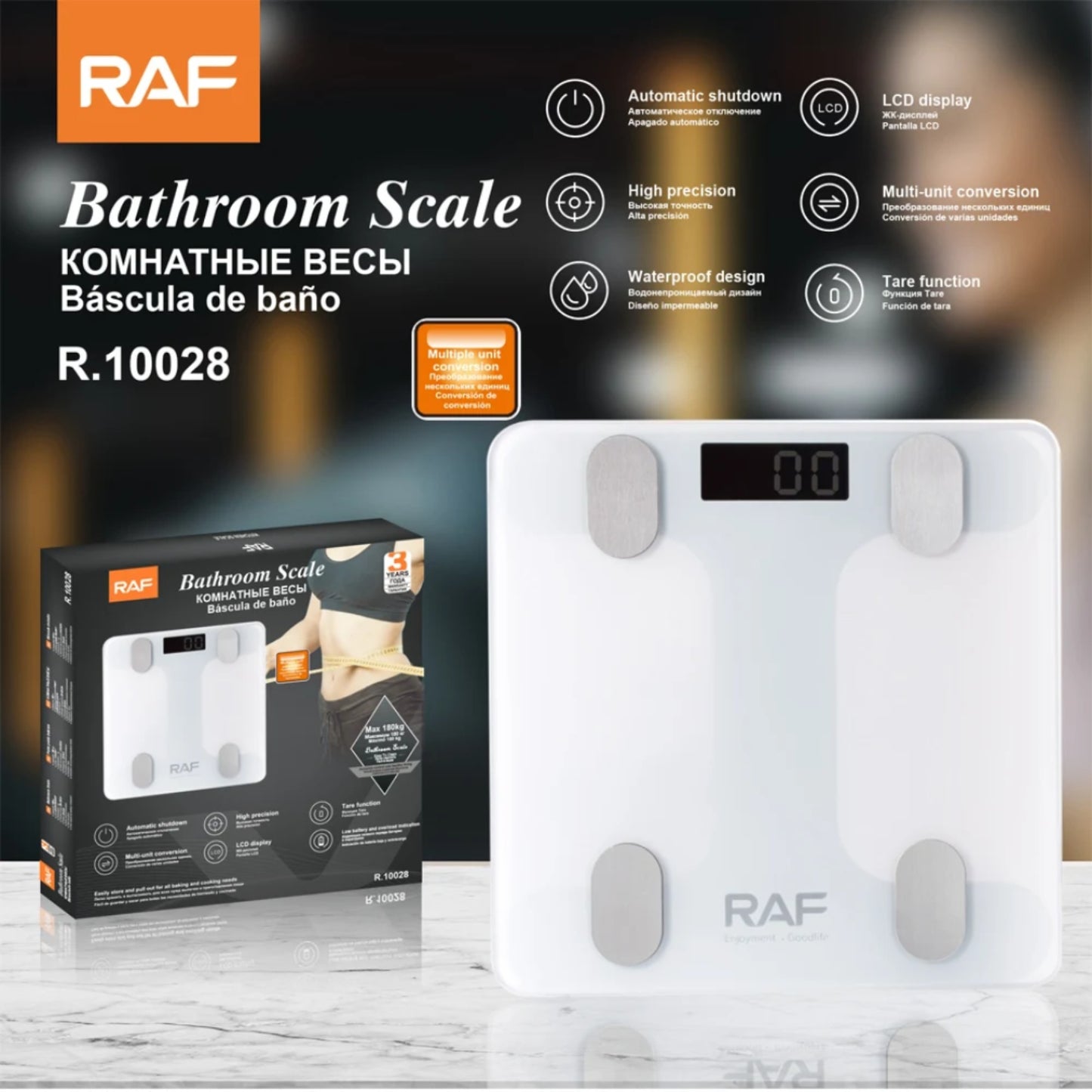 RAF R-10028 Digitalna Vaga za Kupatilo – Do 180 kg