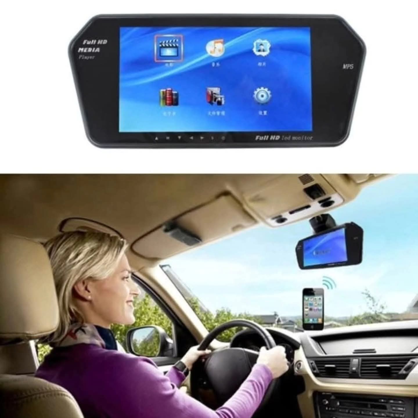 Multimedijalni bluetooth ekran za automobil