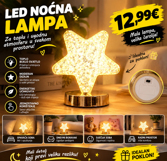 LED Kristalna stona lampa