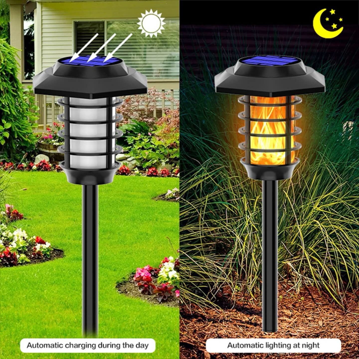 Solarna baštenska lampa (50cm x 20cm) sa 2 načina rada.