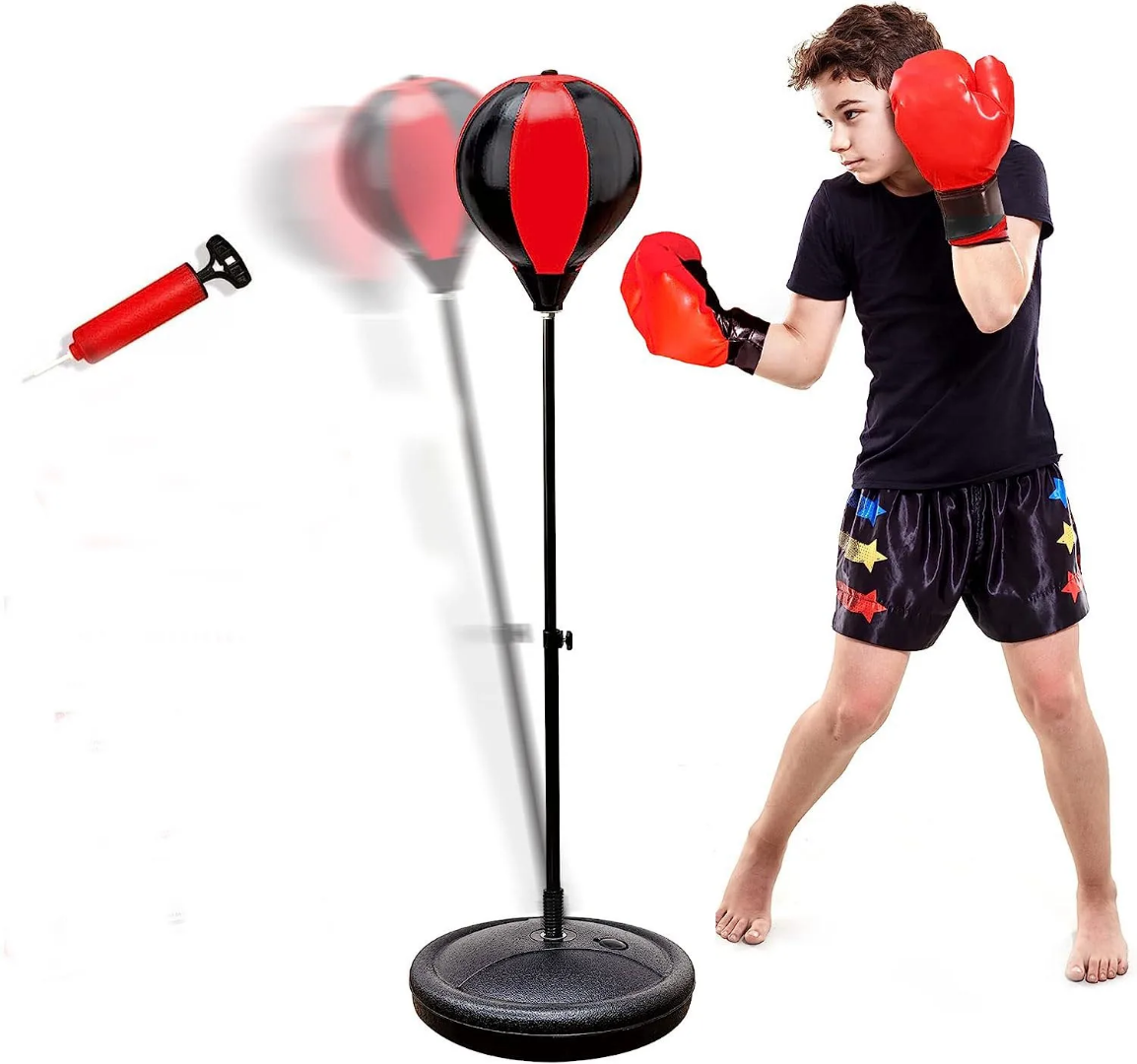 DJEČIJI BOKS SET – PODESIVA VISINA 105 cm + RUKAVICE I PUMPA